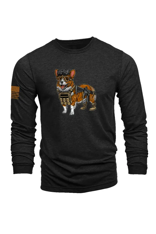 Tactical Corgi - Long-Sleeve Shirt sold by Nine Line