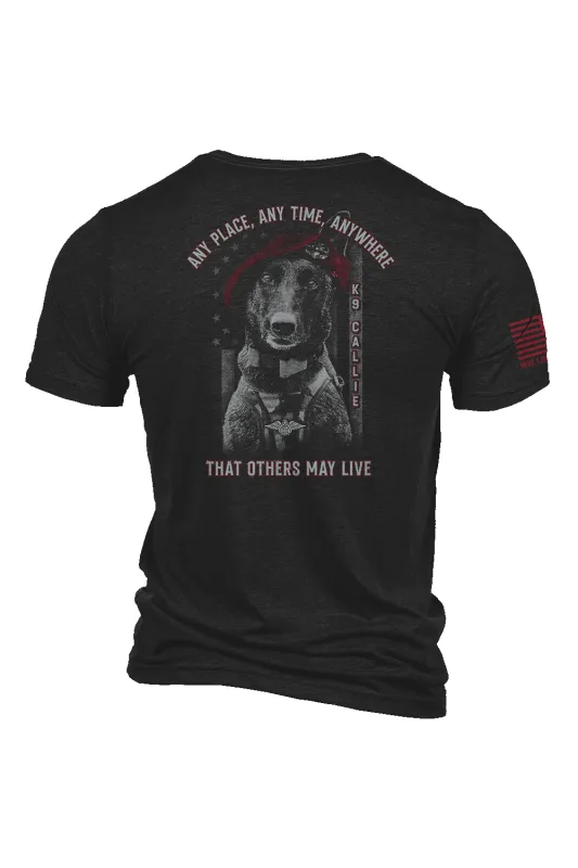 Project K-9 Hero K-9 Callie - T-Shirt sold by Nine Line