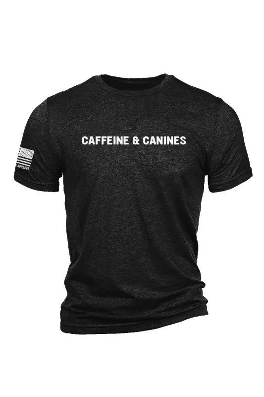 Caffeine and Canines - REX - T-Shirt sold by Nine Line