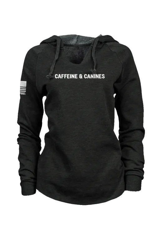 Caffeine and Canines - REX - Women's Hoodie sold by Nine Line