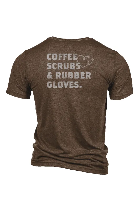 Coffee, Scrubs & Rubber Gloves - T-Shirt sold by Nine Line