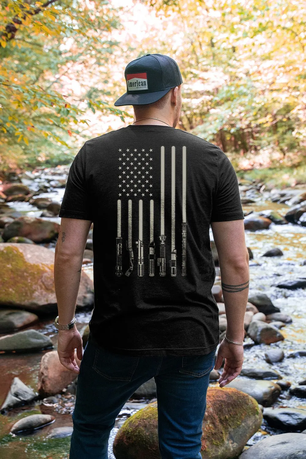 Saber Flag - T-Shirt sold by Nine Line product image thumbnail 2