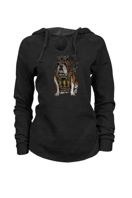 Tactical Bull Dog - Women's Hoodie sold by Nine Line