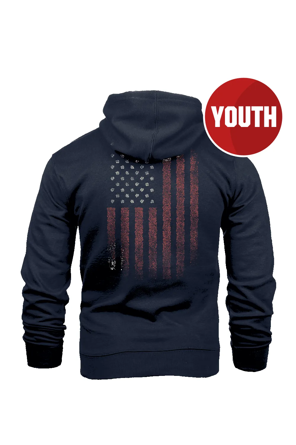 Floral Pattern Flag - Youth Hoodie sold by Nine Line product image thumbnail 3