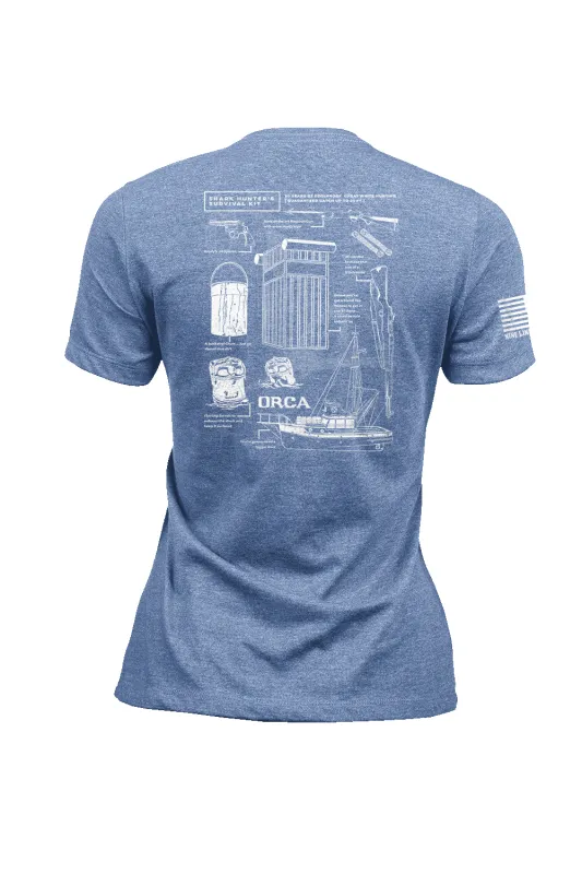 Shark Hunter Schematic - Women's T-Shirt sold by Nine Line