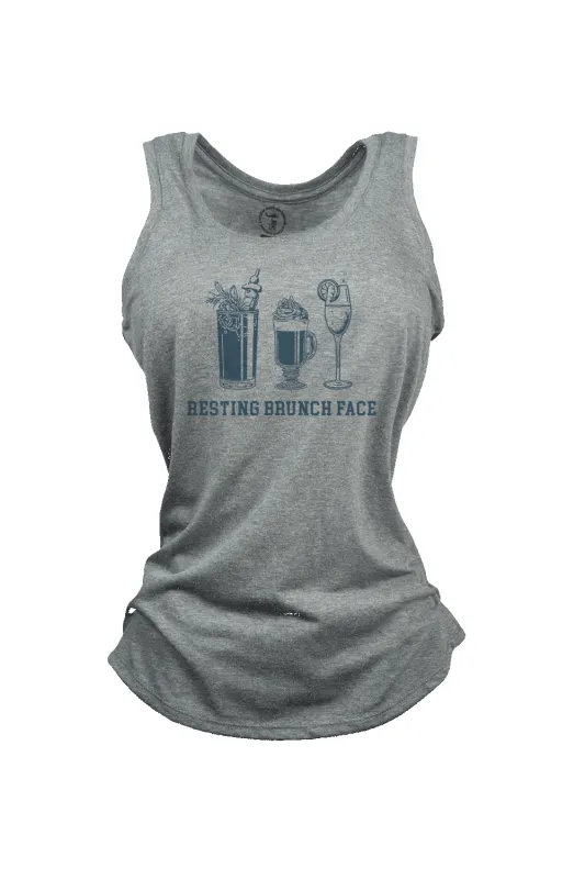 Resting Brunch Face - Women's Racerback Tank sold by Nine Line