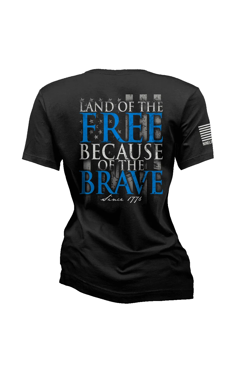 Because Of The Brave - Relaxed Fit V-Neck Shirt sold by Nine Line product image thumbnail 2