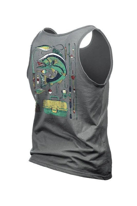 Fishing Kit - Men's Tank Top sold by Nine Line