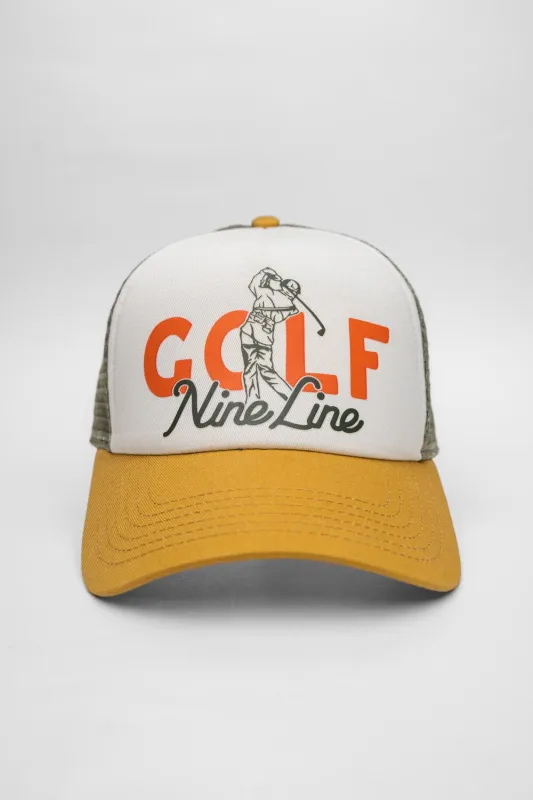 The Swing Trucker Hat sold by Nine Line