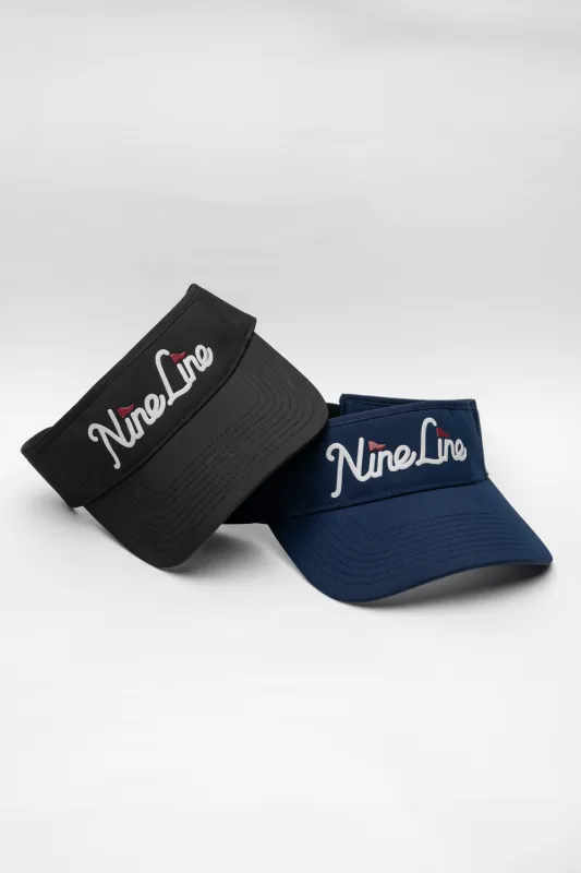Nine Line Pin Flag Logo Golf Visor sold by Nine Line