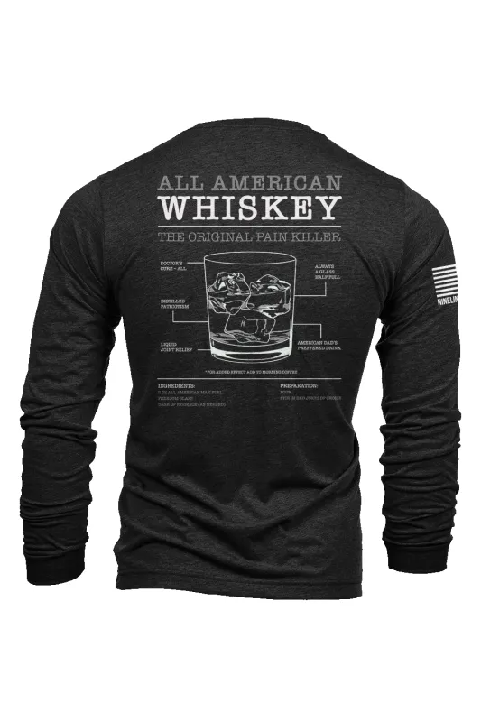 All American Whiskey - Long-Sleeve Shirt sold by Nine Line