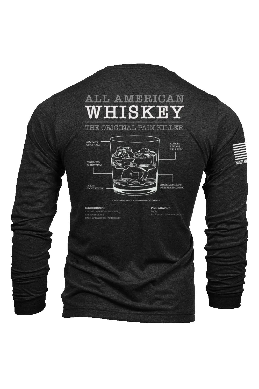 All American Whiskey - Long-Sleeve Shirt sold by Nine Line