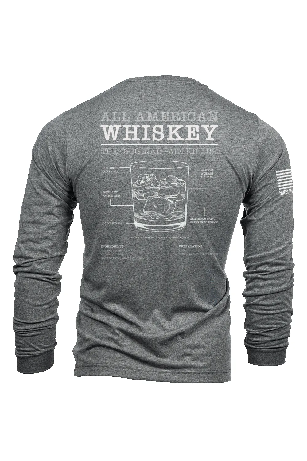 All American Whiskey - Long-Sleeve Shirt sold by Nine Line product image thumbnail 3
