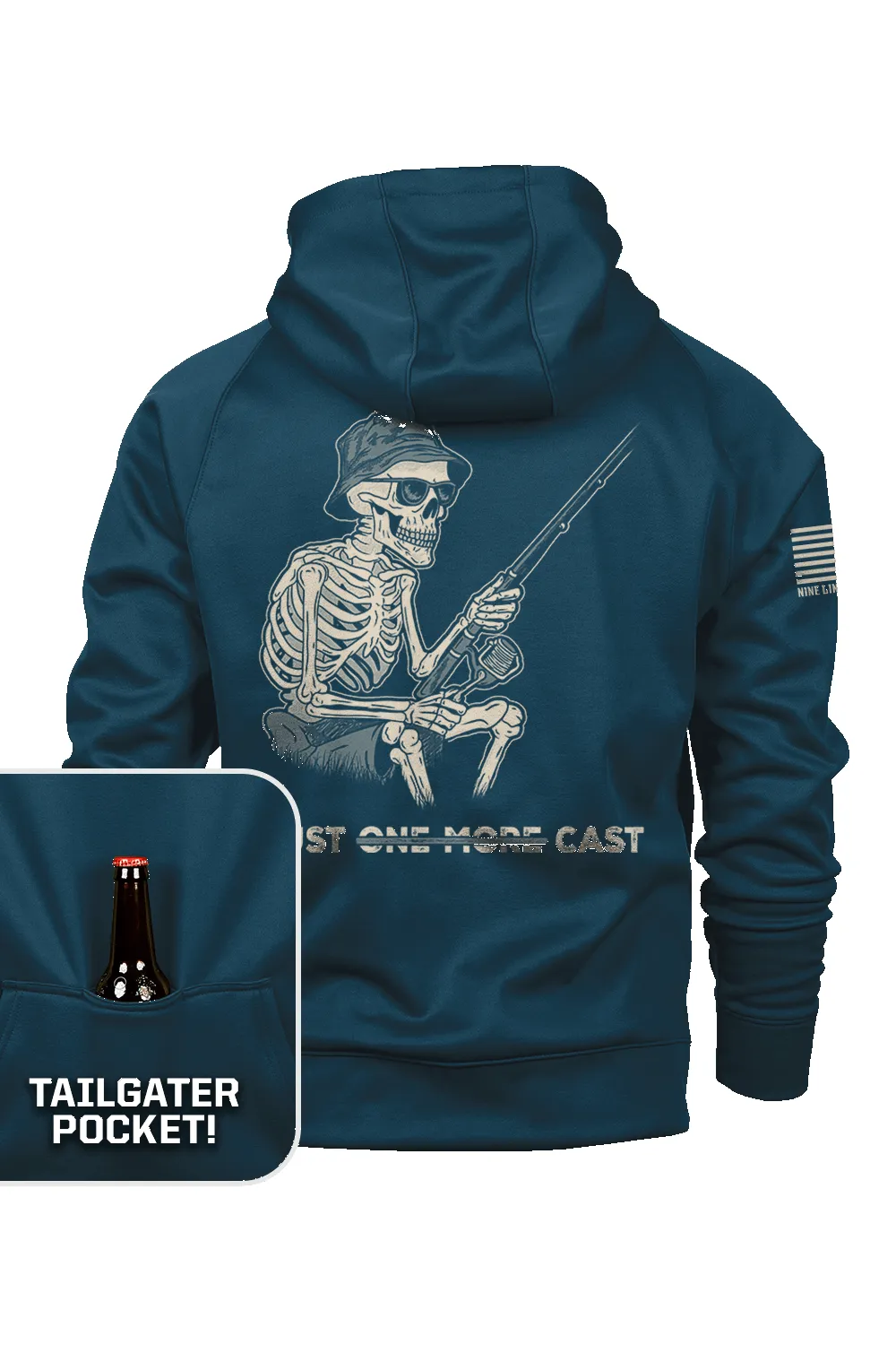 Just One More Cast - Raglan Tailgater Hoodie sold by Nine Line product image thumbnail 3