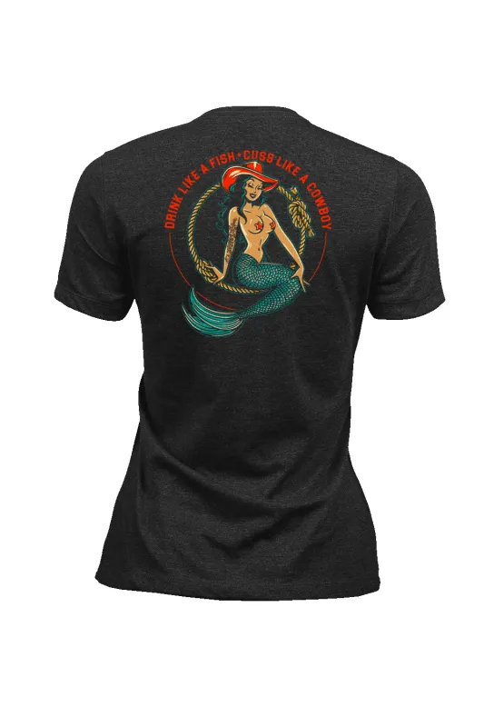 Cowgirl Mermaid - Women's T-Shirt sold by Nine Line
