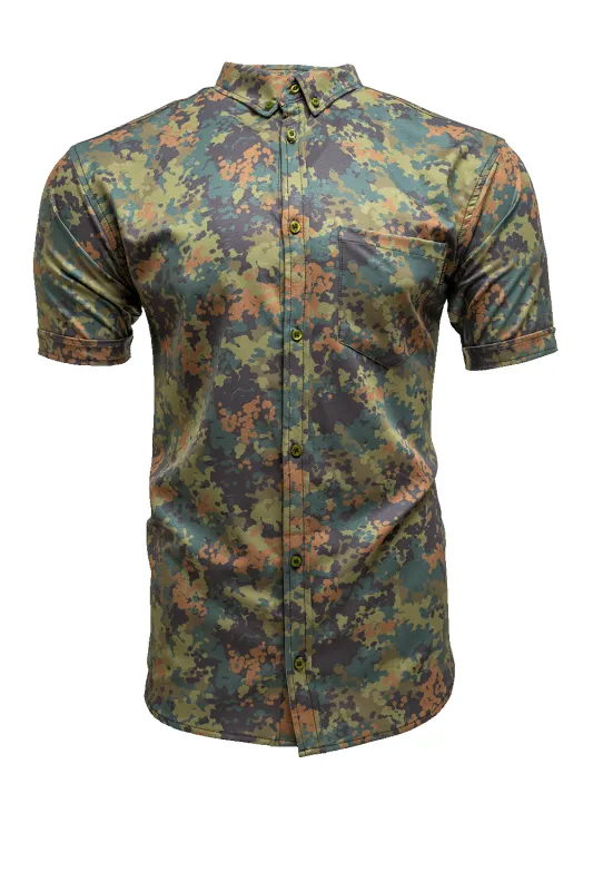 Fleck Tarn - Short Sleeve Button Down Shirt sold by Nine Line