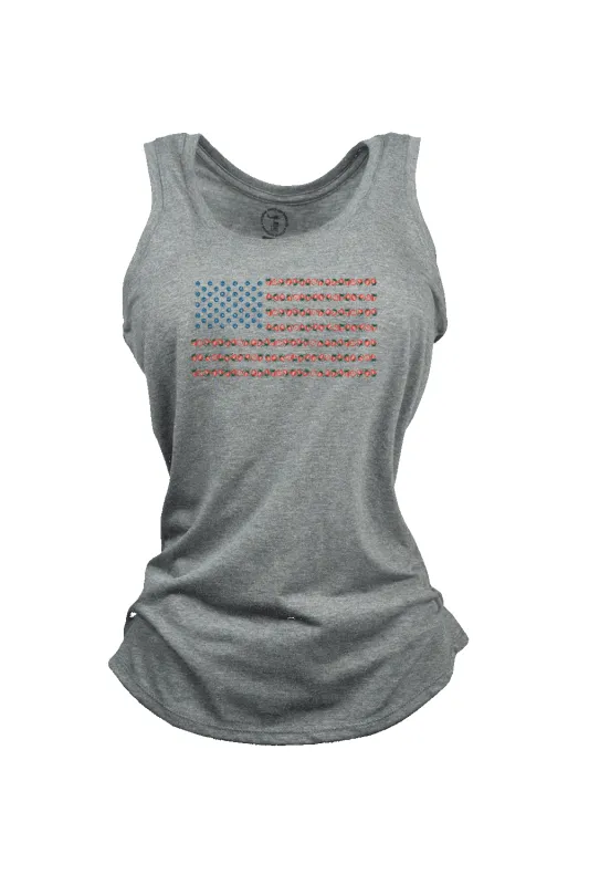 Berry Flag - Women's Racerback Tank sold by Nine Line