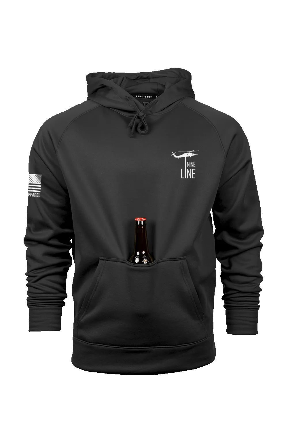 American Flag Schematic - Raglan Tailgater Hoodie sold by Nine Line product image thumbnail 2