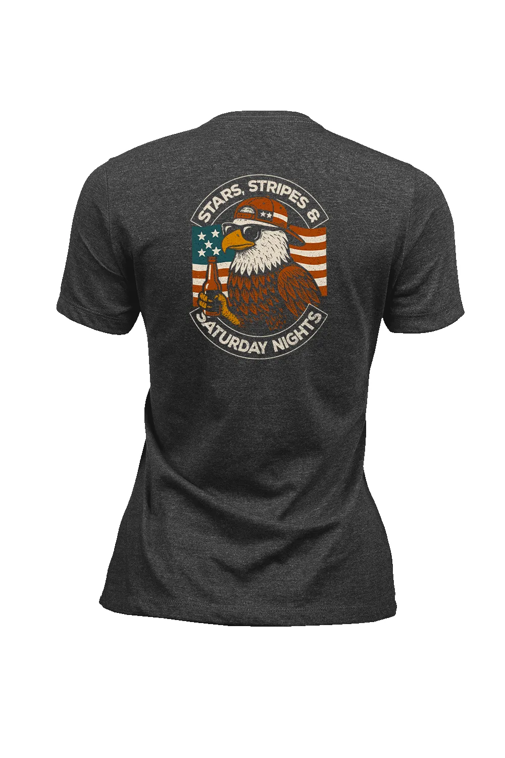 Stars, Stripes, Saturday Nights - Women's T-Shirt sold by Nine Line