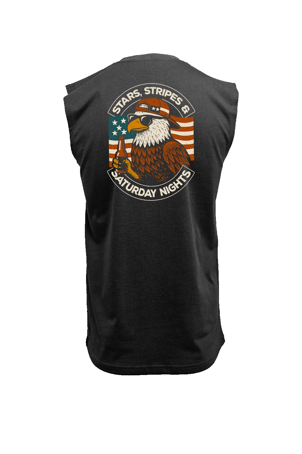 Stars, Stripes, Saturday Nights - Men's Muscle Tank Top sold by Nine Line
