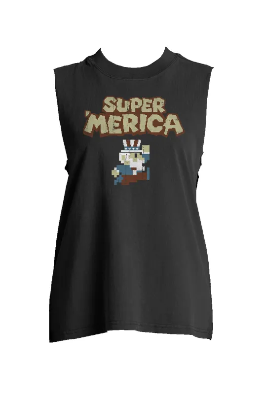 Super Merica - Women's Boyfriend Tank Top sold by Nine Line
