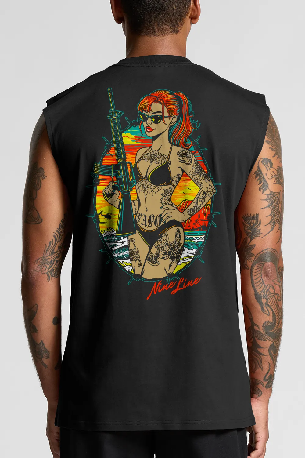 Gun Girl Summer - Men's Muscle Tank Top sold by Nine Line product image thumbnail 2