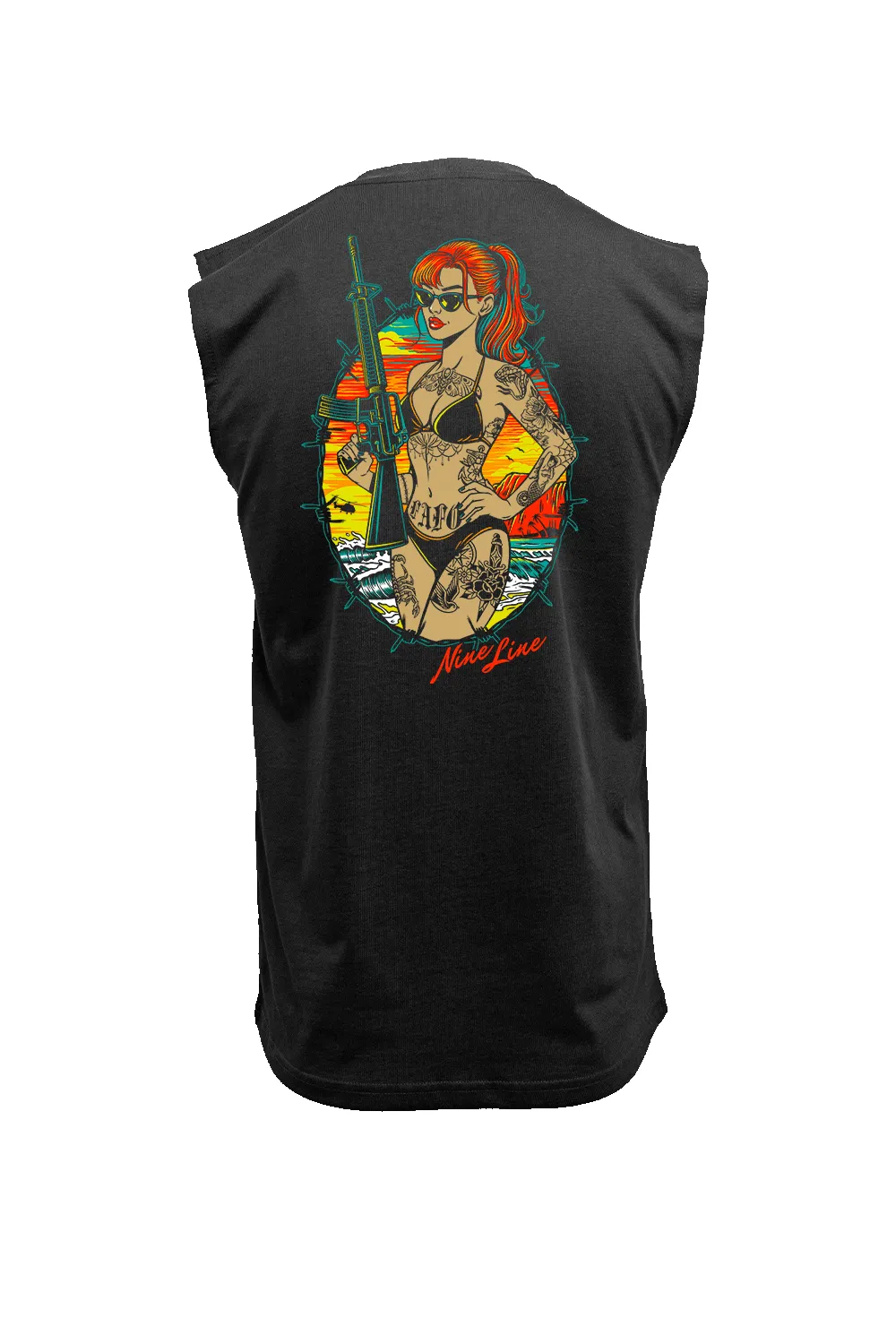 Gun Girl Summer - Men's Muscle Tank Top sold by Nine Line