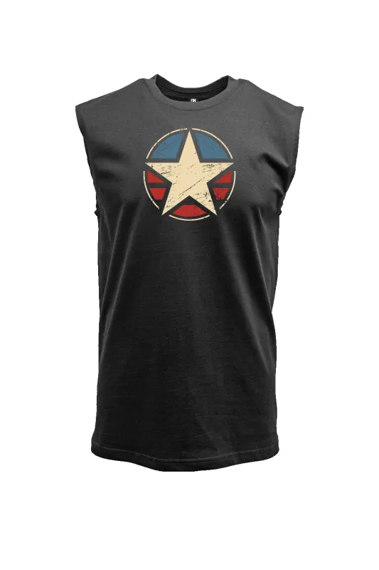 Freedom Star - Men's Muscle Tank Top sold by Nine Line
