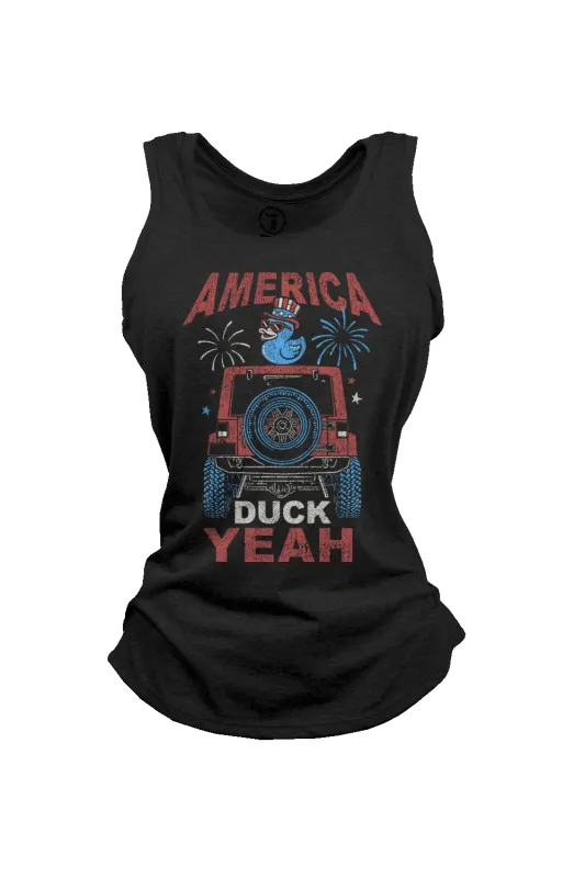 Duck Yeah - Women's Racerback Tank sold by Nine Line
