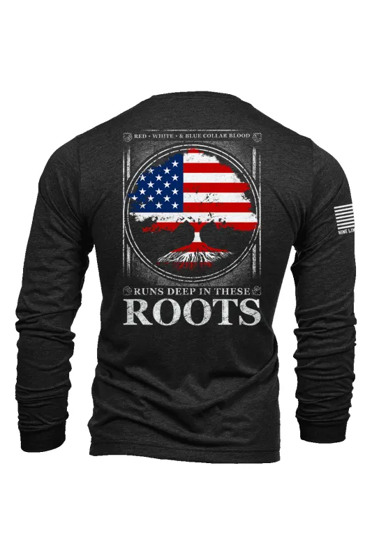 Red, White, Blue Blood - Long-Sleeve Shirt sold by Nine Line