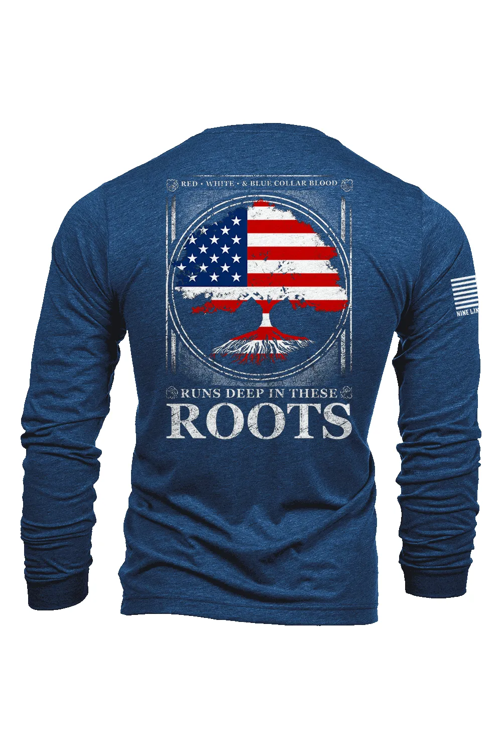Red, White, Blue Blood - Long-Sleeve Shirt sold by Nine Line product image thumbnail 3