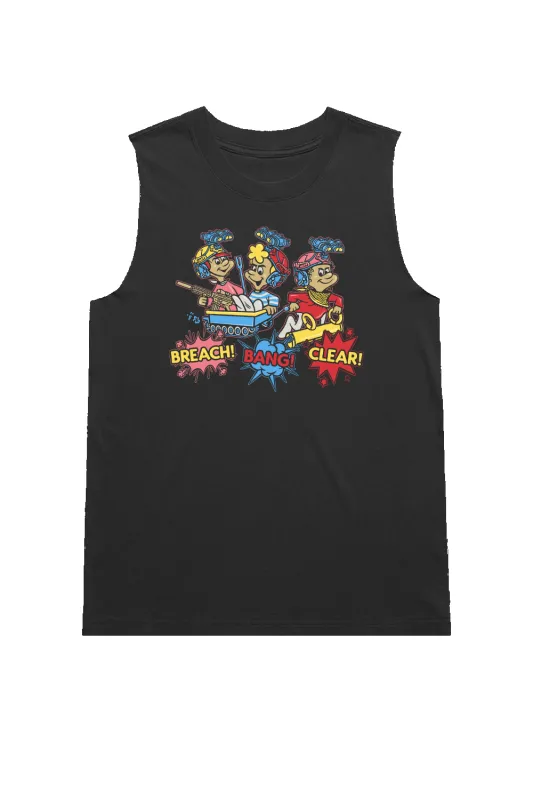 Breach, Bang, Clear - Women's Boyfriend Tank Top sold by Nine Line