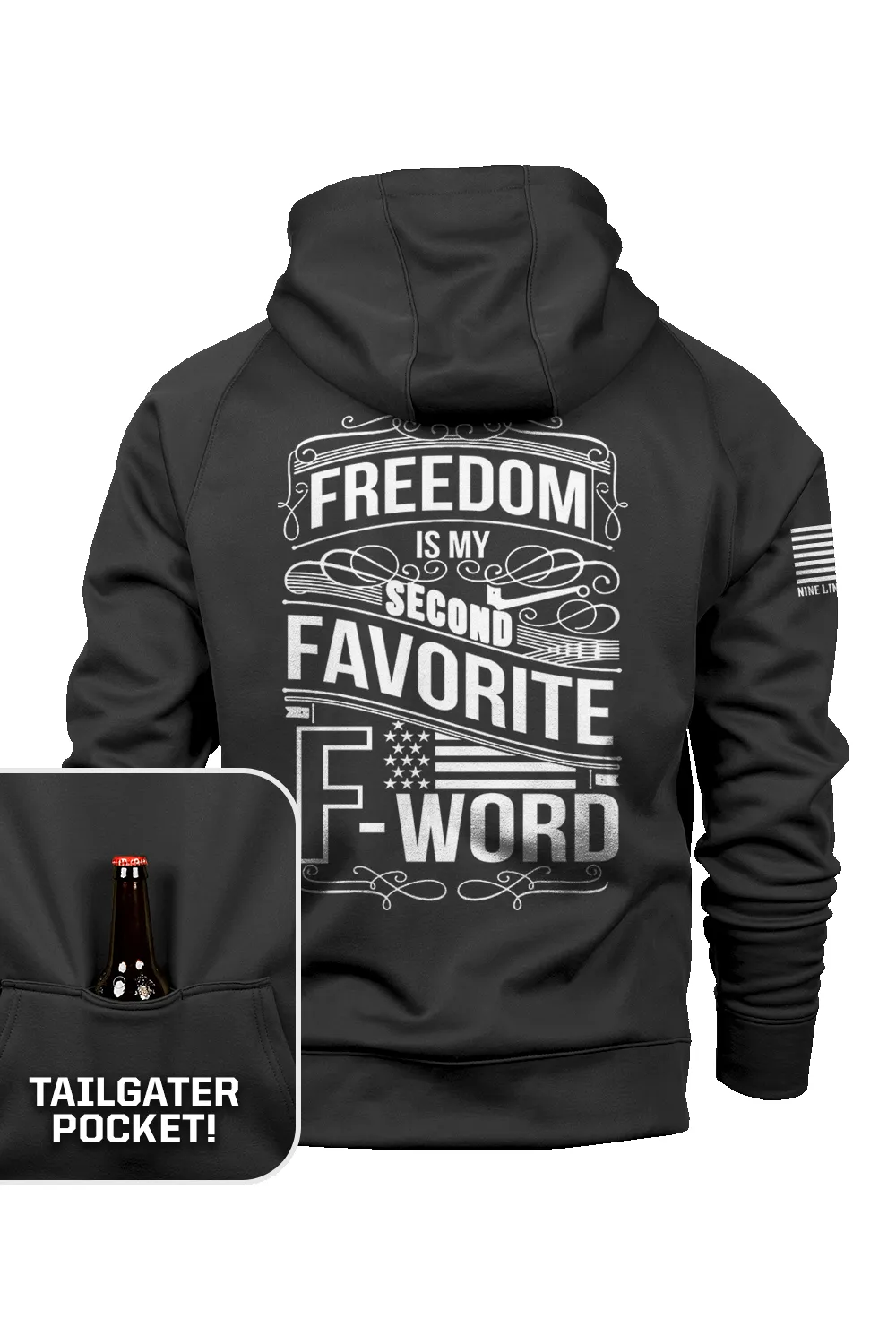 F WORD - Raglan Tailgater Hoodie sold by Nine Line