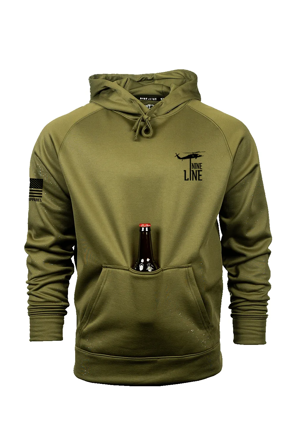 NO GUTS - Raglan Tailgater Hoodie sold by Nine Line product image thumbnail 2