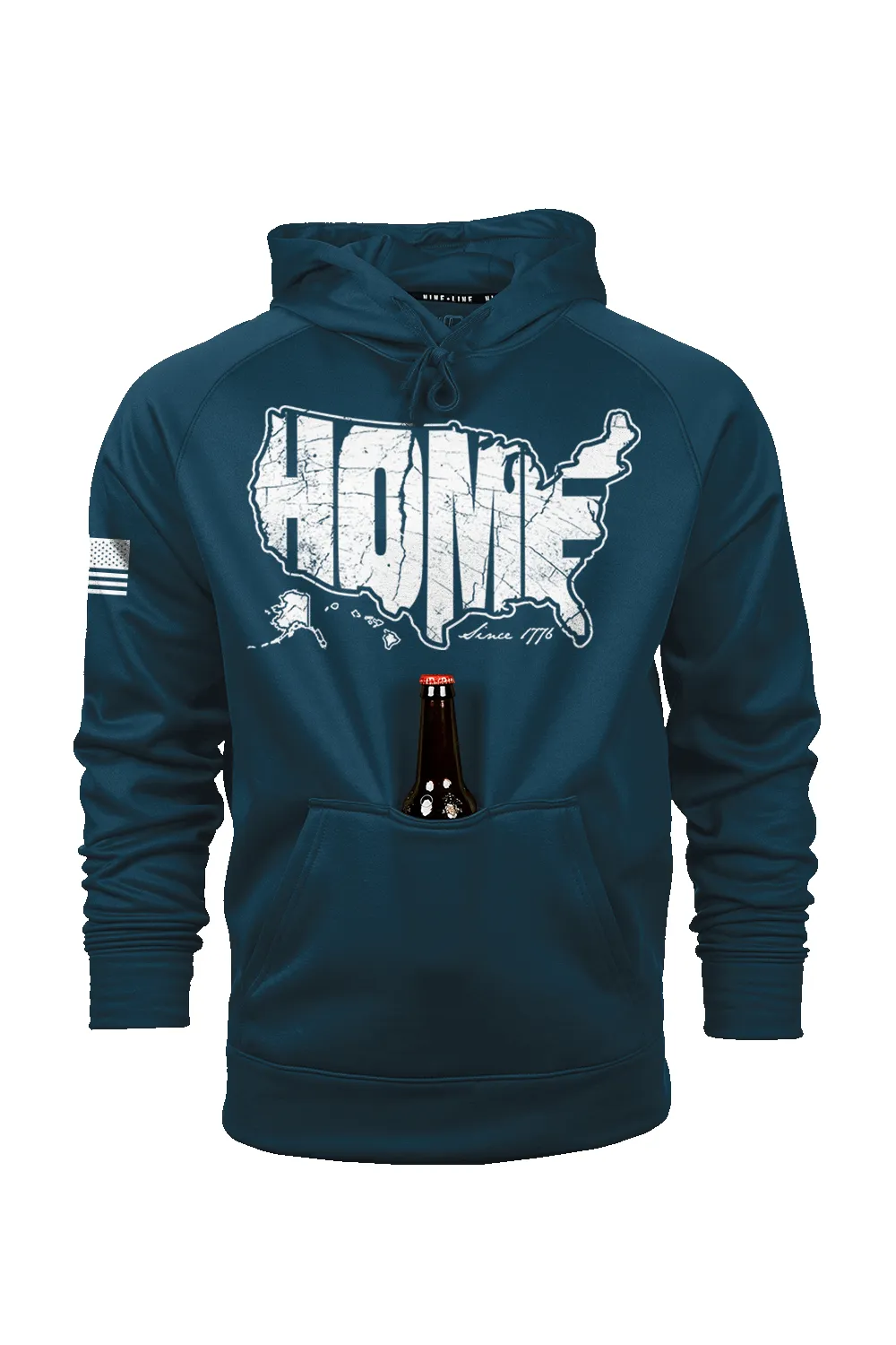 HOME - Raglan Tailgater Hoodie sold by Nine Line product image thumbnail 2