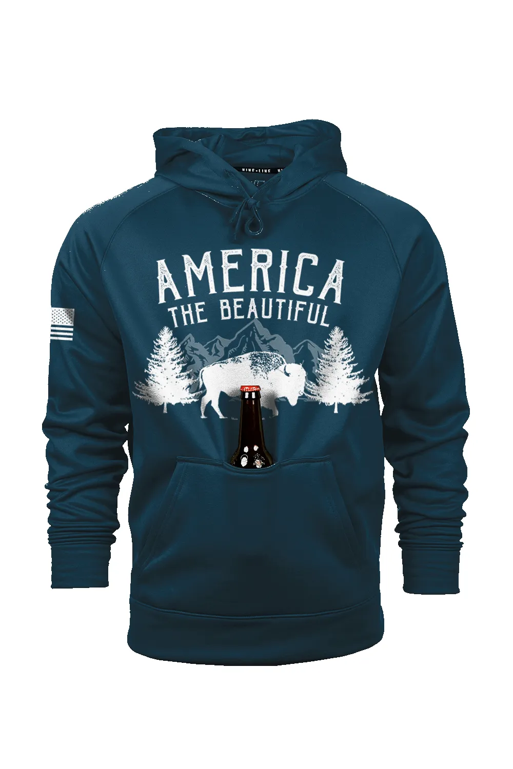 America the Beautiful - Raglan Tailgater Hoodie sold by Nine Line product image thumbnail 3