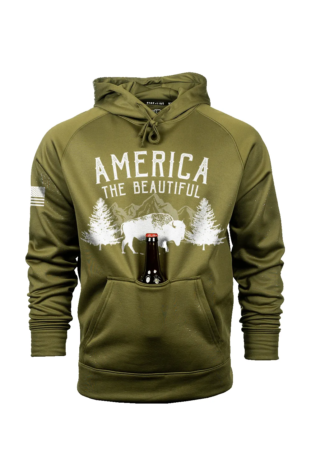 America the Beautiful - Raglan Tailgater Hoodie sold by Nine Line product image thumbnail 2