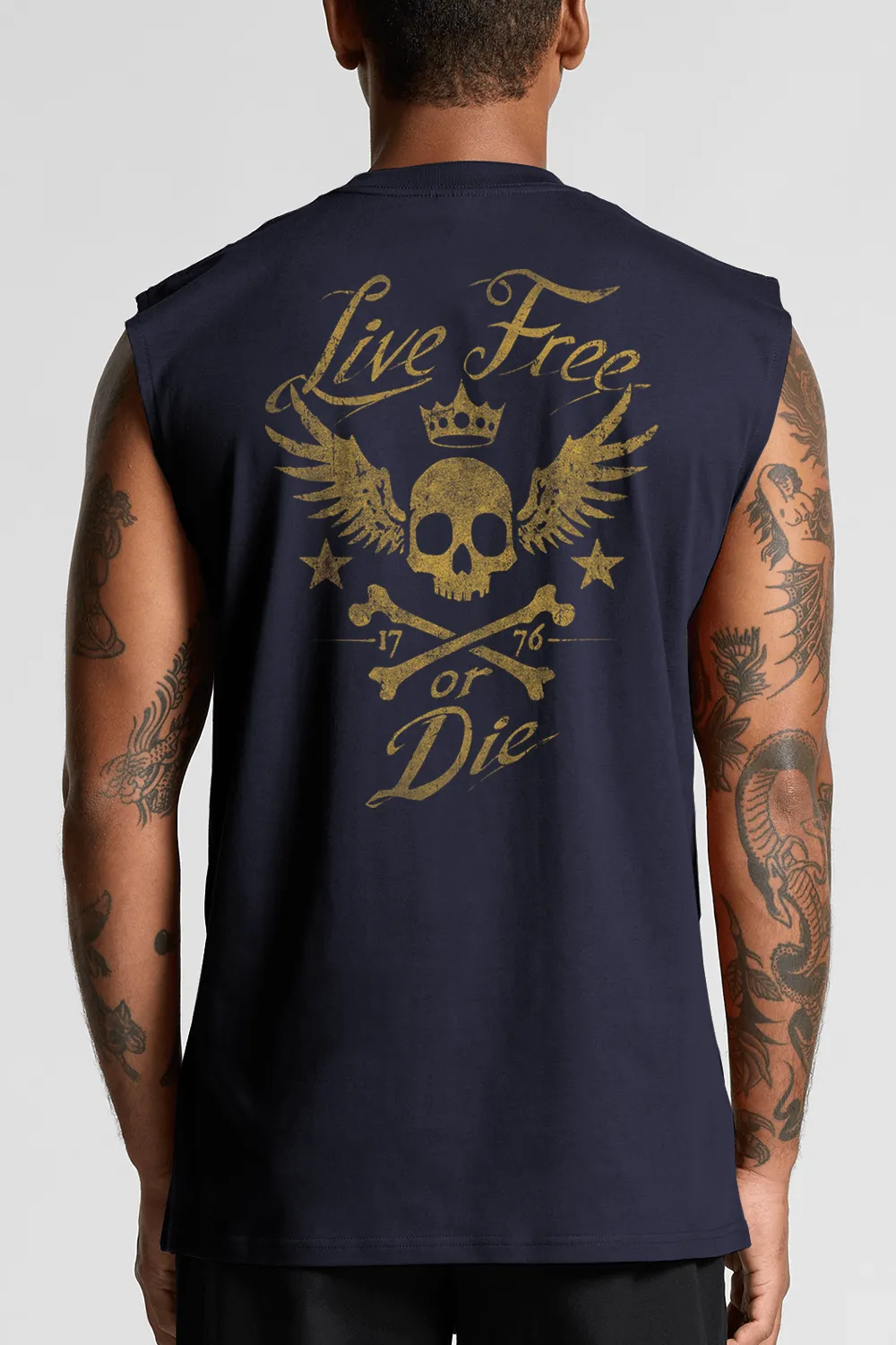 Live Free - Men's Muscle Tank Top sold by Nine Line product image thumbnail 5