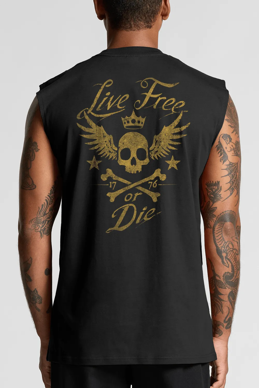 Live Free - Men's Muscle Tank Top sold by Nine Line product image thumbnail 2