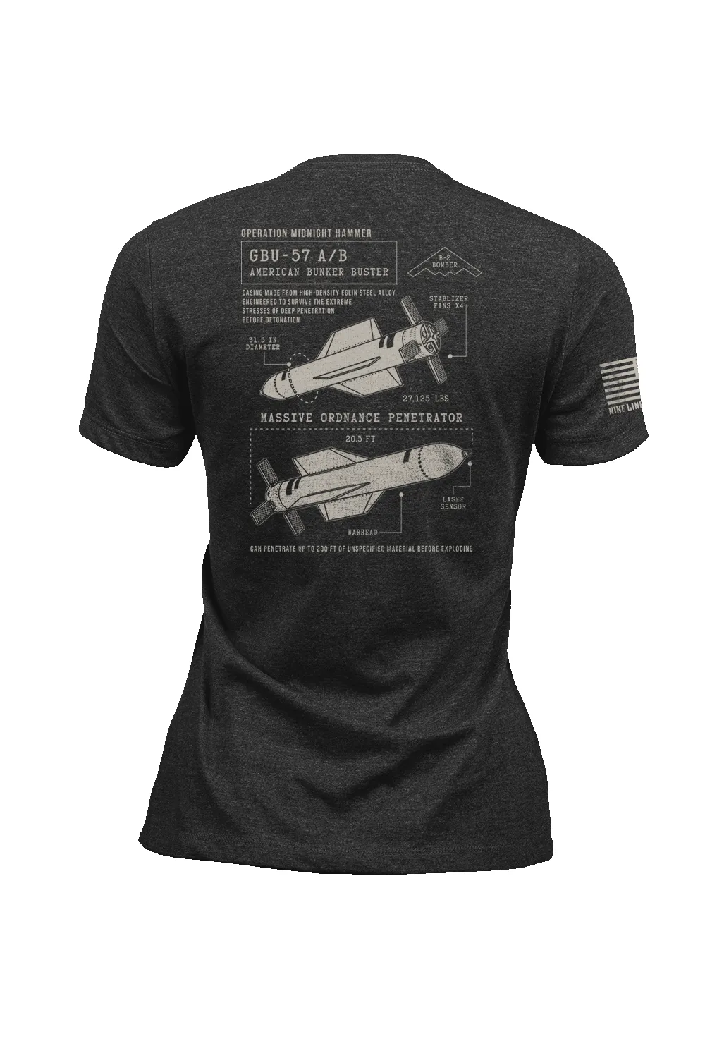 Bunker Buster Schematic - Women's T-Shirt sold by Nine Line