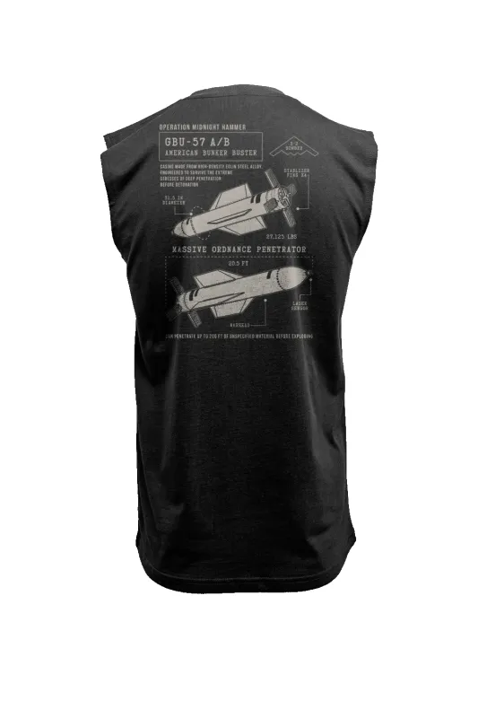 Bunker Buster Schematic - Men's Muscle Tank Top sold by Nine Line
