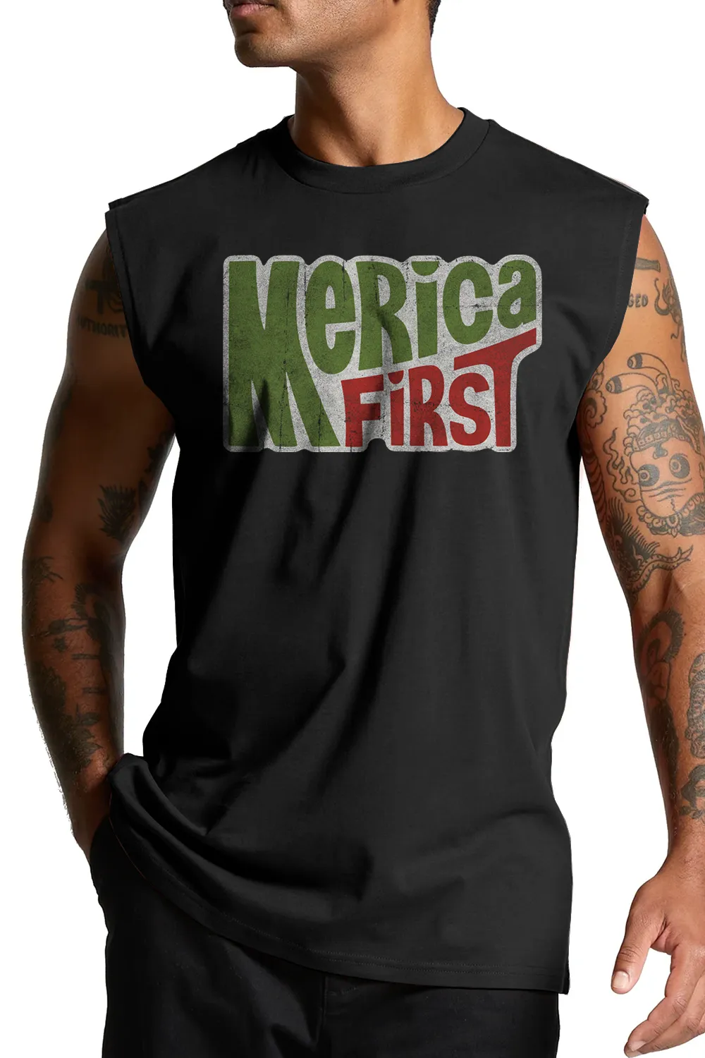 Merica First - Men's Muscle Tank Top sold by Nine Line product image thumbnail 2