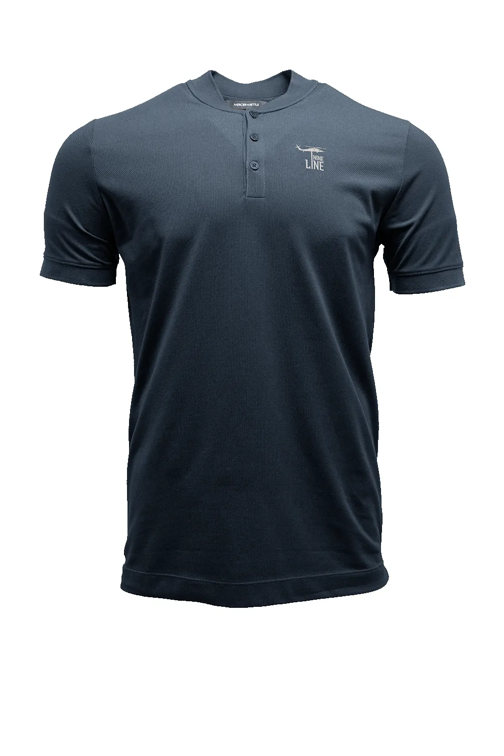 Silicone Dropline Logo - Short Sleeve Henley sold by Nine Line product image thumbnail 5