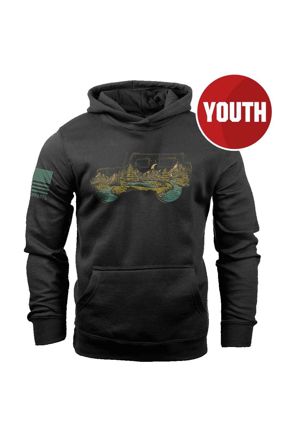 Off Roadscape - Youth Hoodie sold by Nine Line