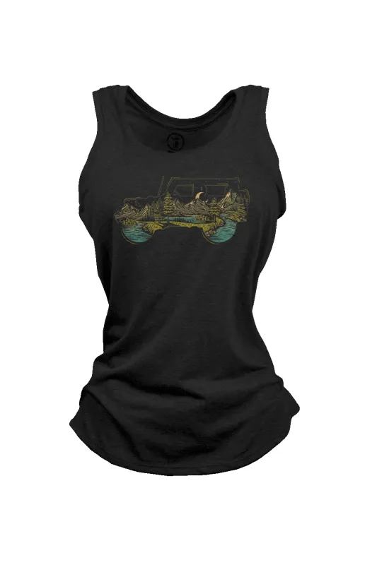 Off Roadscape - Women's Racerback Tank sold by Nine Line