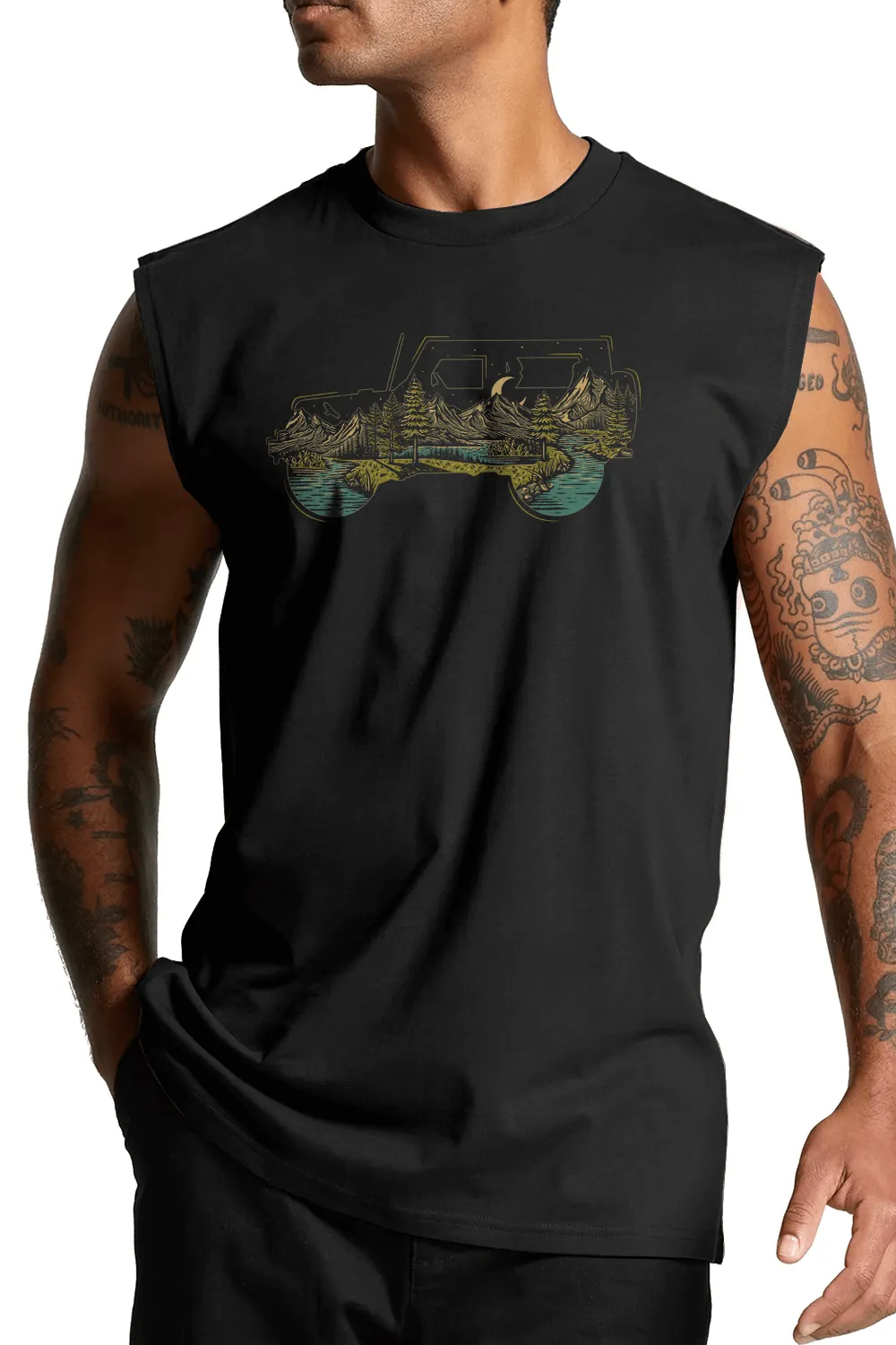 Off Roadscape - Men's Muscle Tank Top sold by Nine Line product image thumbnail 2