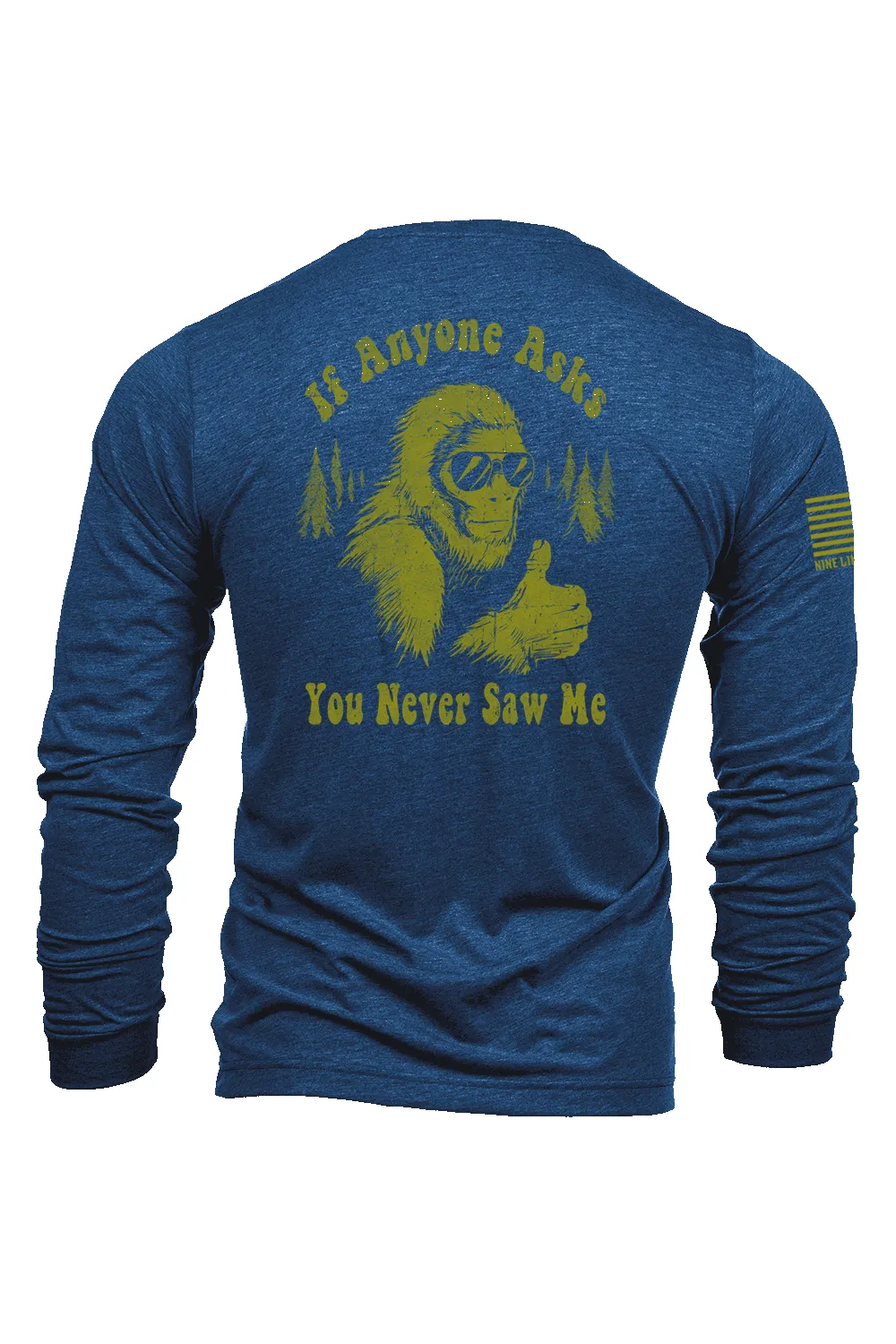 Never Saw Me - Bigfoot - Long-Sleeve Shirt sold by Nine Line product image thumbnail 3