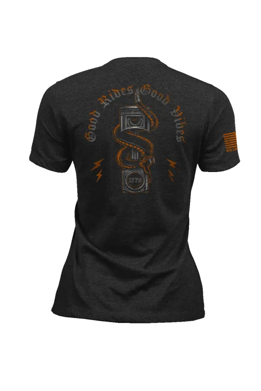 Piston Snake - Women's T-Shirt sold by Nine Line