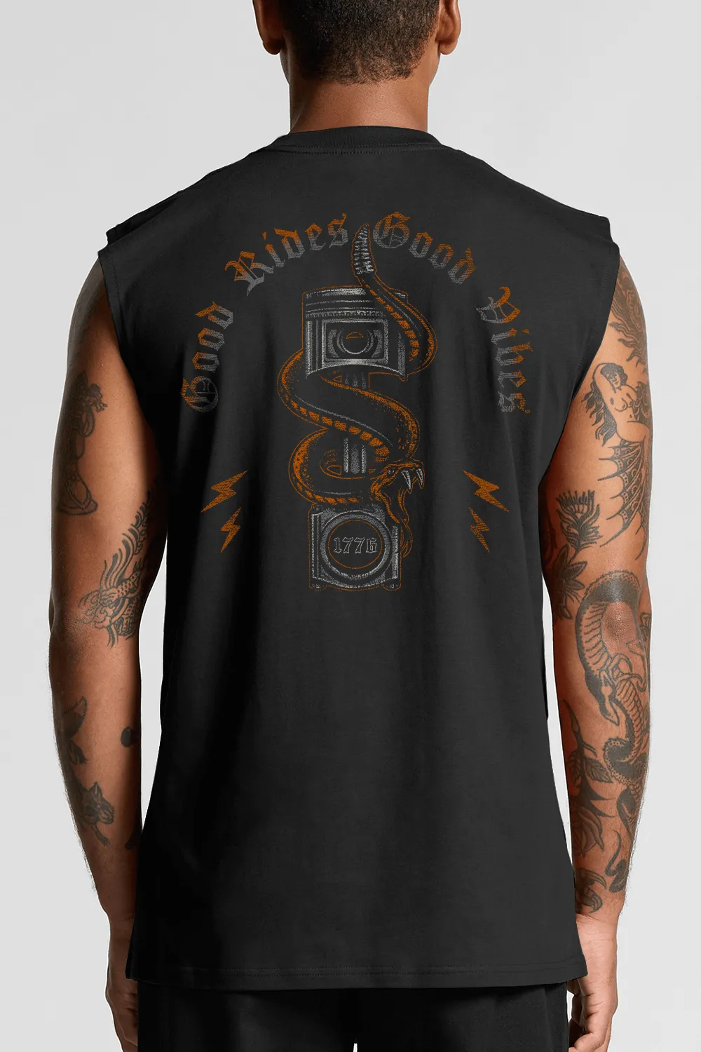 Piston Snake - Men's Muscle Tank Top sold by Nine Line product image thumbnail 2