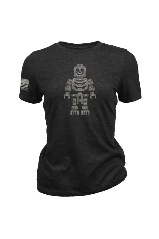 Sugar Skull Block Head - Women's T-Shirt sold by Nine Line